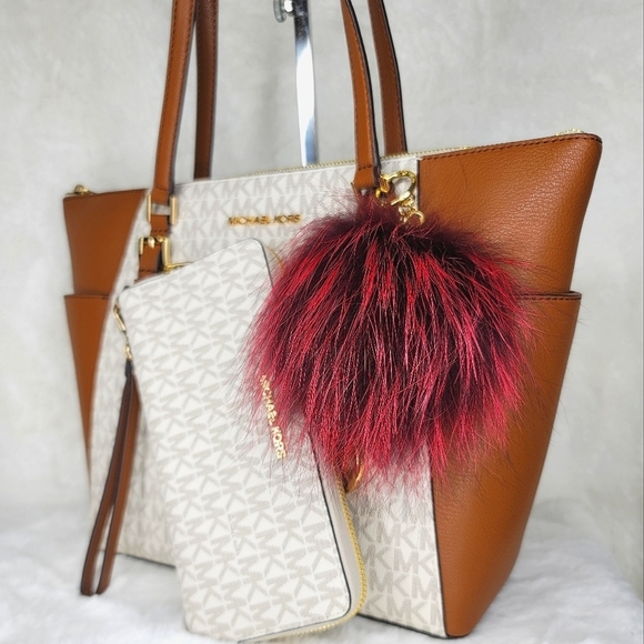 Michael Kors 3 SET Purse Tote  Handbag Shoulder Bag Wallet Designer Matching - Picture 2 of 14